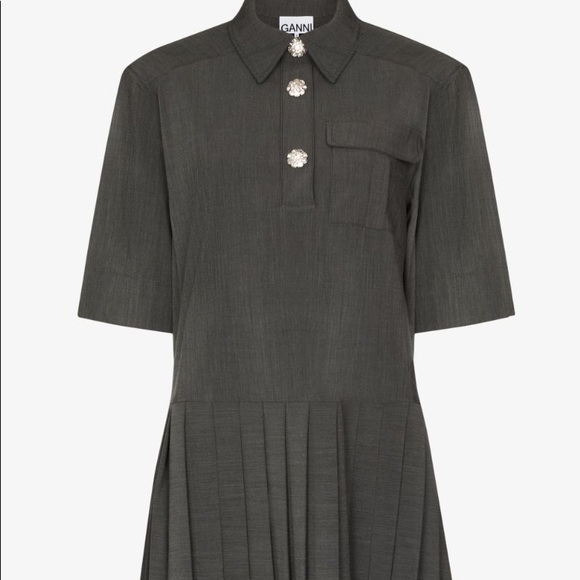 Ganni Melange Suiting Mini Dress - Picture 3 of 4